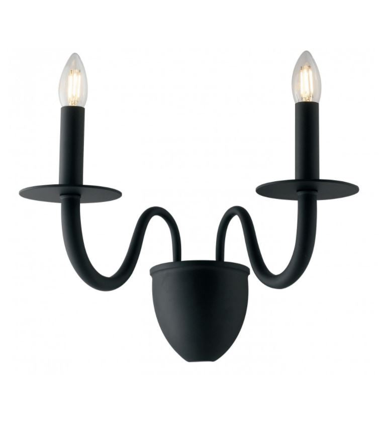Applique 2 luci in metallo nero o bianco-oro 2XE14 non incl. ARMSTRONG Applique 2 luci in metallo nero o bianco-oro 2XE14 non incl. ARMSTRONG